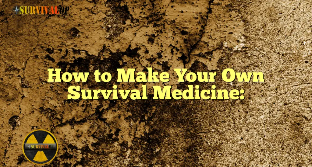 How to Make Your Own Survival Medicine:
